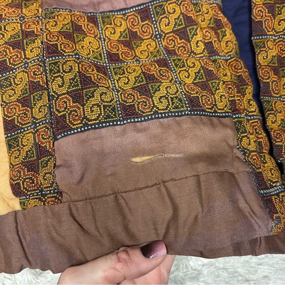 Handmade 1970 Old Fabric, vintage cloth, old kantha style jacket - Picture 6 of 13